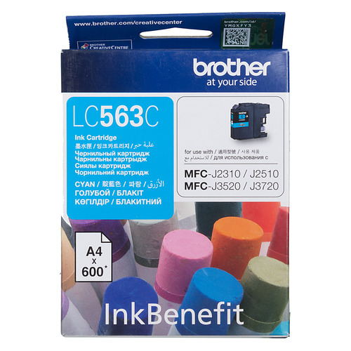 Картридж Brother LC563C, голубой / LC563C
