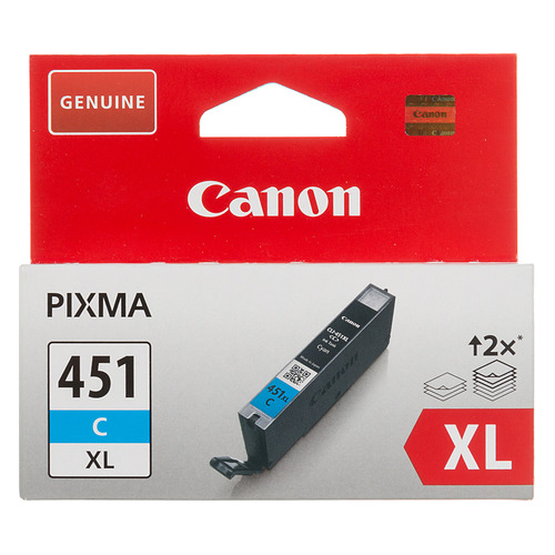 Картридж Canon CLI-451XLC, голубой / 6473B001