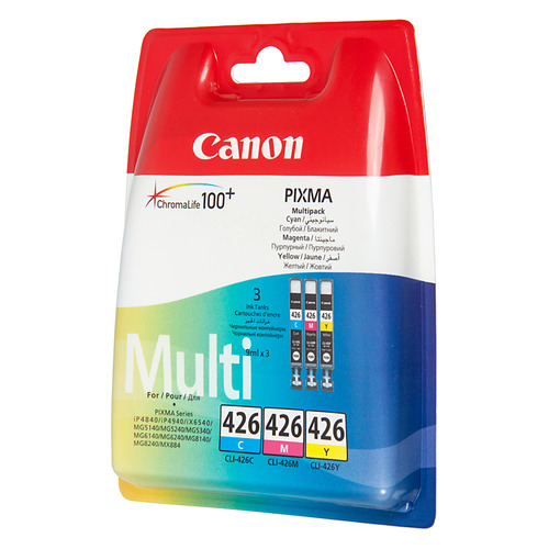 Картридж Canon CLI-426CMY, голубой / пурпурный / желтый / 4557B006