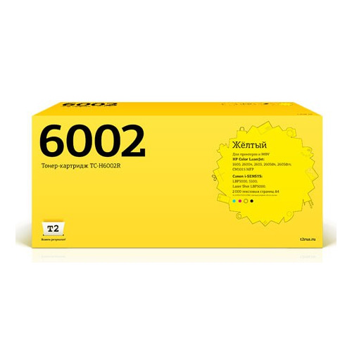 Картридж T2 Q6002A, желтый / TC-H6002R