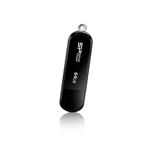 Флешка USB Silicon Power Luxmini 322 64ГБ, USB2.0, черный [sp064gbuf2322v1k]