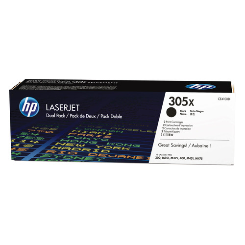 Картридж (двойная упаковка) HP 305X, черный / CE410XD
