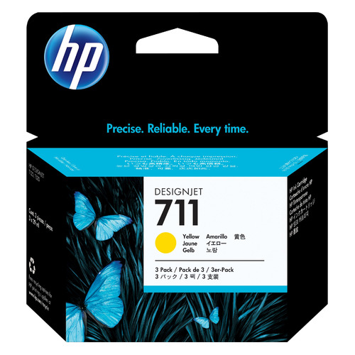 Картридж (тройная упаковка) HP 711, желтый / CZ136A