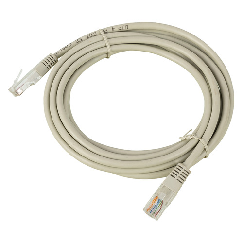 Кабель сетевой Gembird PP12E литой (molded), UTP, cat.5E, 3м, 26AWG, 1 шт, серый
