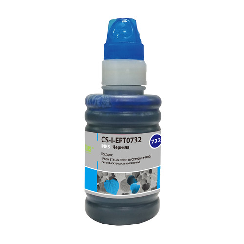 Чернила Cactus CS-I-EPT0732, для Epson, 100мл, голубой