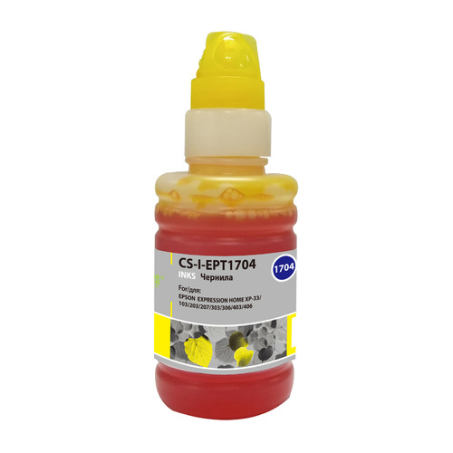 Чернила Cactus CS-I-EPT1704, для Epson, 100мл, желтый