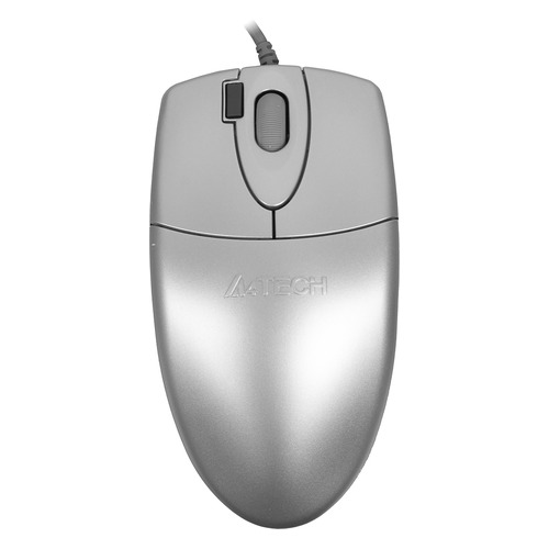 Мышь A4TECH OP-620D, оптическая, проводная, USB, серебристый [op-620d silver usb]