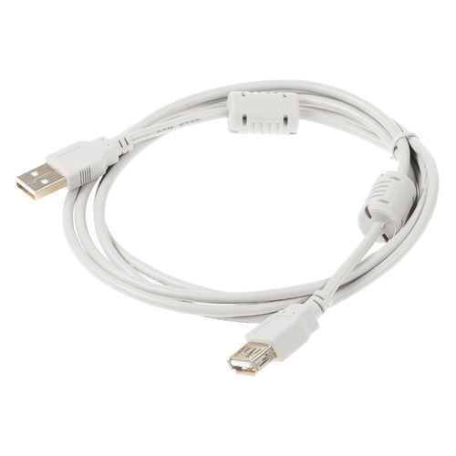 Кабель-удлинитель USB2.0 USB2.0-AM-AF-1.8M-MG, USB A(m) - USB A(f), ферритовый фильтр , 1.8м, серый