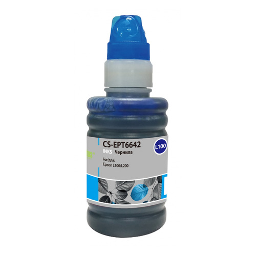 Чернила Cactus CS-EPT6642, для Epson, 100мл, голубой
