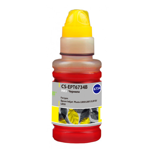 Чернила Cactus CS-EPT6734, для Epson, 100мл, желтый