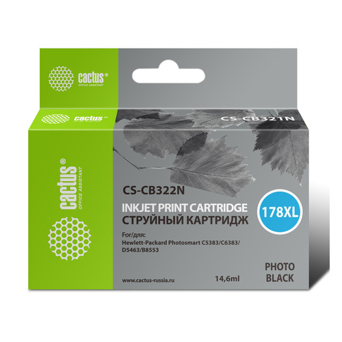 Картридж Cactus CS-CB322N(CS-CB322), №178XL, фото черный / CS-CB322N(CS-CB322)