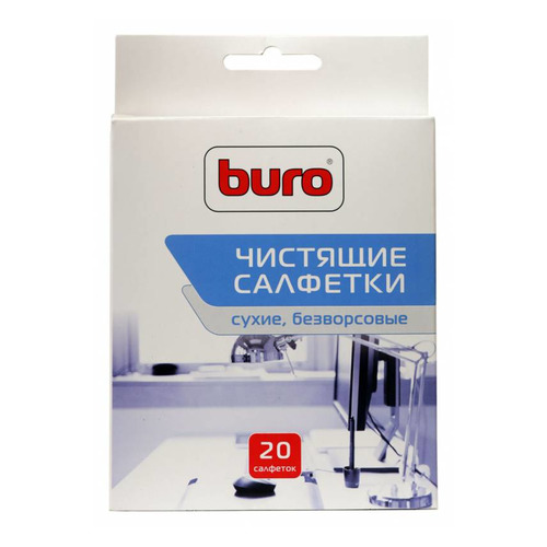 Сухие салфетки Buro BU-Udry, 20 шт для удаления пыли