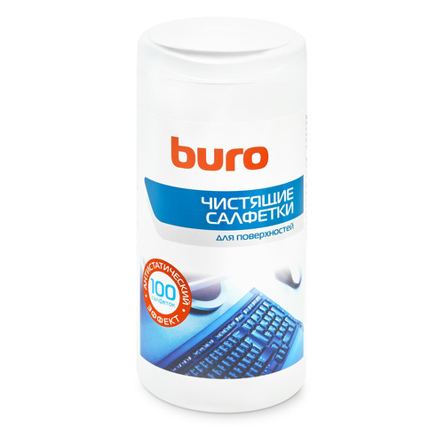 Влажные салфетки Buro BU-Tsurface, 100 шт (туба) для поверхностей