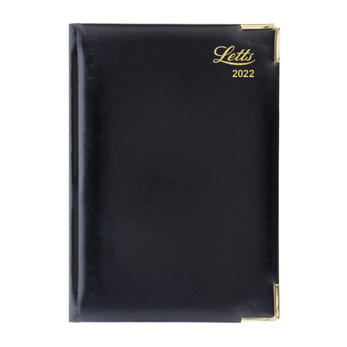 Ежедневник Letts LEXICON (PU), A5, белые страницы, черный