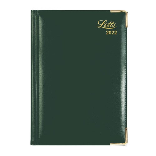 Ежедневник Letts LEXICON (PU), A5, белые страницы, зеленый