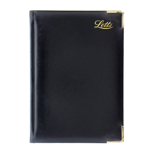 Ежедневник Letts LEXICON, недатированный, A5, белые страницы, черный