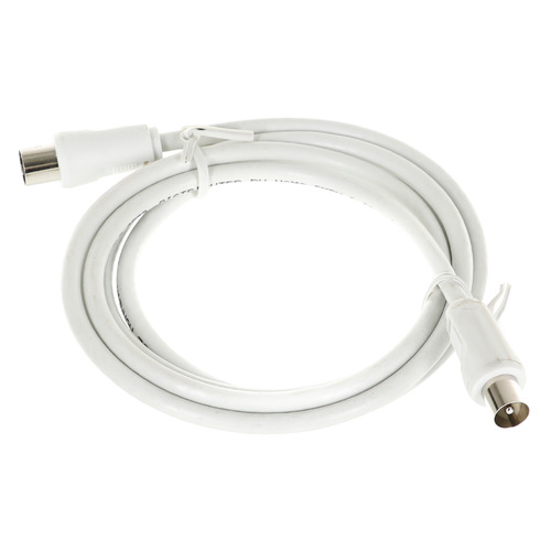 Кабель антенный HAMA H-11904, Coax (m) - Coax (f) , 1.5м, белый [00011904]