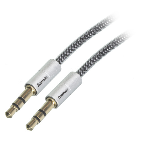 Кабель аудио HAMA H-80868, Jack 3.5 (m) - Jack 3.5 (m) , 0.5м, GOLD, серебристый [00080868]