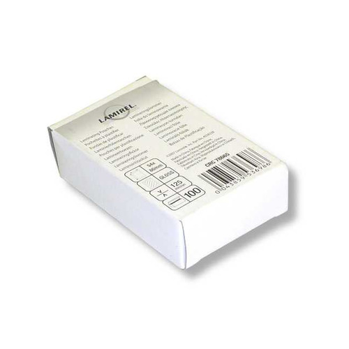Пленка для ламинирования Fellowes Lamirel, 125мкм, 54х86 мм, 100шт., глянцевая