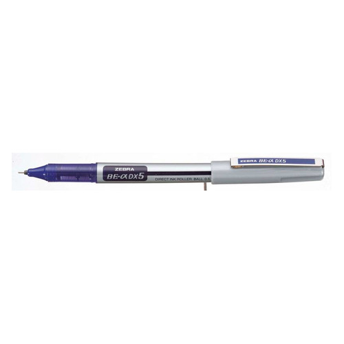 Ручка роллерн. Zebra Zeb-Roller BE& DX5 (16072Z) серебристый d=0.5мм синие одноразовая ручка игловид 10 шт./кор