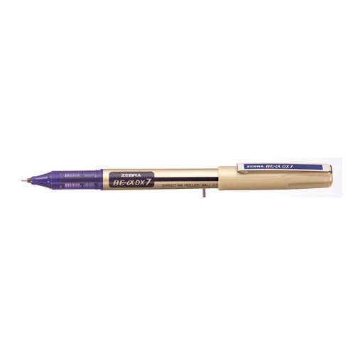 Ручка роллерн. Zebra Zeb-Roller BE& DX7 (16082Z) золотистый d=0.7мм синие одноразовая ручка игловидн 10 шт./кор