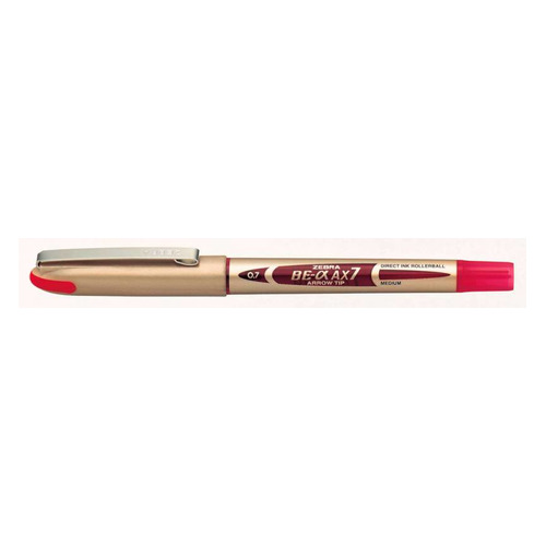 Ручка роллерн. Zebra Zeb-Roller BE& AX7 (15993Z) золотистый d=0.7мм красные одноразовая ручка стрело 10 шт./кор