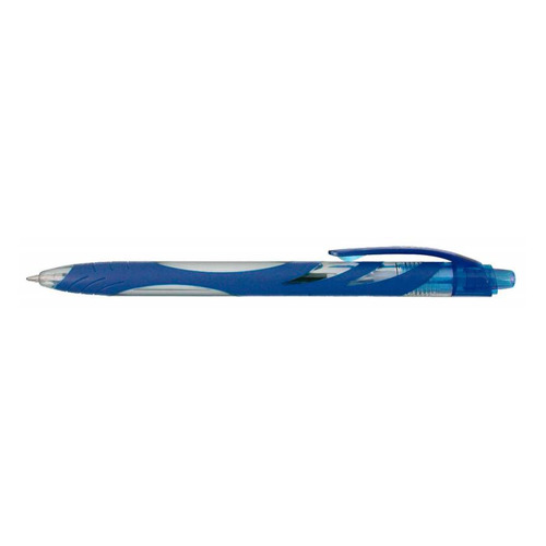 Ручка шариков. Zebra Ola (13942) синий d=1мм синие автоматическая сменный стержень линия 0.8мм резин 12 шт./кор