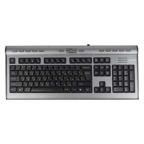 Клавиатура A4TECH KLS-7MUU, USB, серебристый + черный [kls-7muu usb]