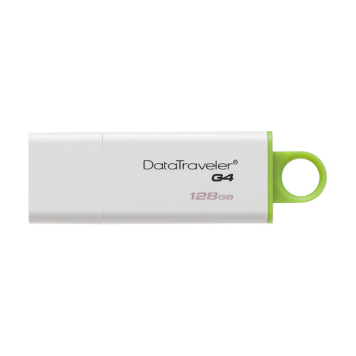 Флешка USB Kingston DataTraveler G4 128ГБ, USB3.0, белый и зеленый [dtig4/128gb]