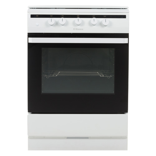 Газовая плита Hansa FCGW61000, газовая духовка, металлическая крышка, белый