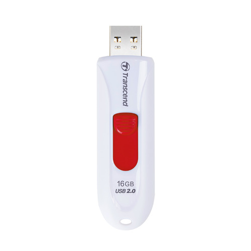 Флешка USB Transcend Jetflash 590 16ГБ, USB2.0, белый [ts16gjf590w]