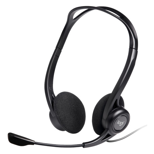 Гарнитура Logitech 960, для контактных центров, накладные, черный [981-000100]