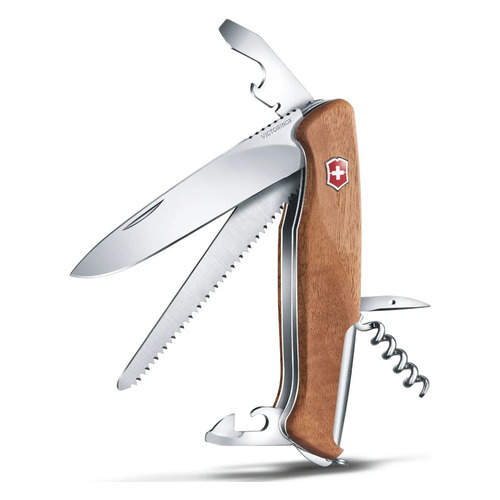 Складной нож Victorinox RangerWood 55, функций: 10, 130мм, дерево , коробка картонная [0.9561.63]
