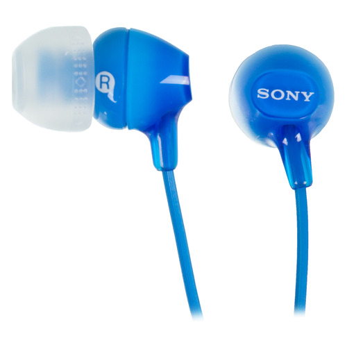 Наушники Sony MDR-EX15LP, 3.5 мм, вкладыши, голубой [mdrex15lpli.ae]