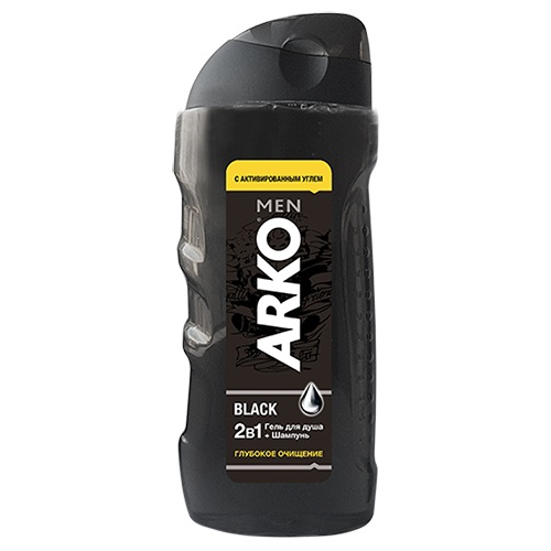Арко (Arko) MEN 2 в 1 Гель для душа и шампунь black с углем 260мл