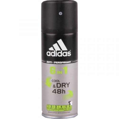 Adidas 6in1 Cool&Dry дезодорант-антиперспирант спрей для мужчин 150 мл