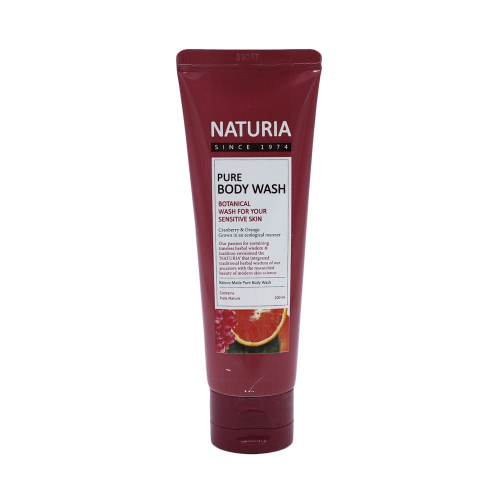 Naturia Гель для душа клюква/апельсин Pure body wash Cranberry & Orange 100мл