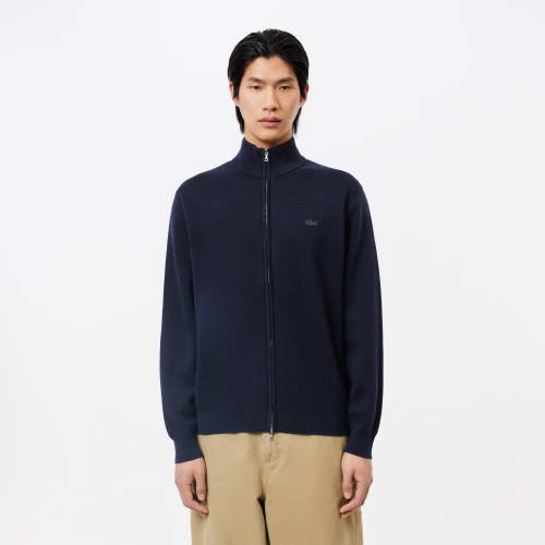 Мужская шерстяная кофта Lacoste на молнии