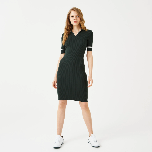 Женское платье Lacoste с короткими рукавами и воротником-поло