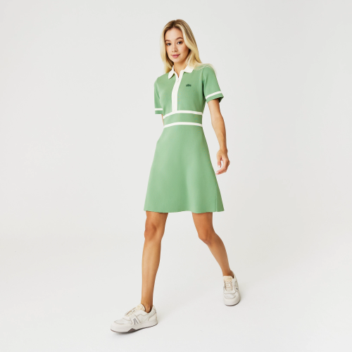 Женское платье Lacoste с короткими рукавами и молнией
