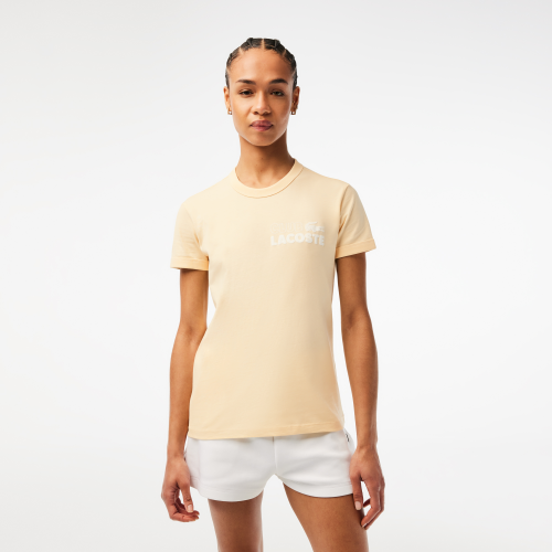 Женская футболка Lacoste Slim Fit из органического хлопка