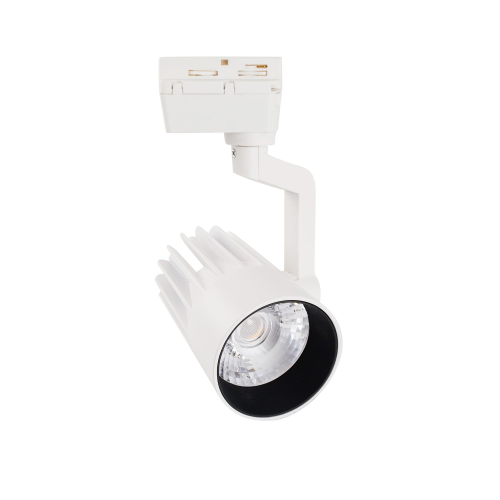 Uniel Ulb-q274 25w/4000k white светильник-прожектор светодиодный трековый. 2200 лм. белый свет (4000К). Корпус белый. ТМ Volpe., 1шт, UL-00005923