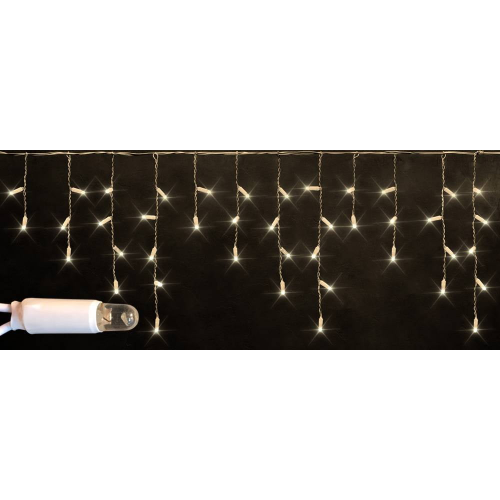 Светодиодная бахрома Rich LED, 3*0.5 м, теплая белая, мерцающая, белый резиновый провод, 1шт, Rich LED, RL-i3*0.5F-RW/WW