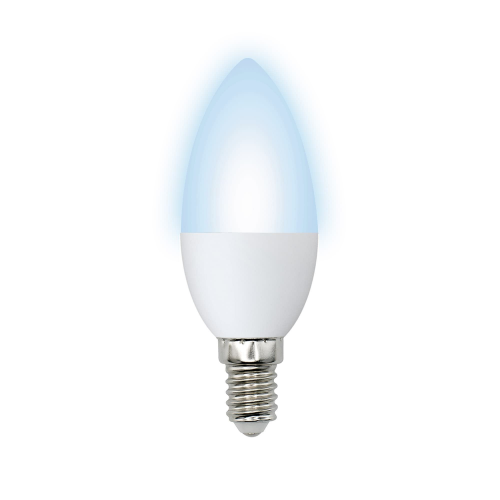 Led-c37-11w/nw/e14/fr/nr лампа светодиодная. форма свеча, матовая. серия norma. белый свет (4000K). Картон. ТМ Volpe, 1шт, UL-00003811