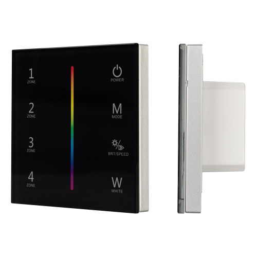 Панель Sens SMART-P30-RGBW Black (230V, 4 зоны, 2.4G), 1шт, Arlight, 027104