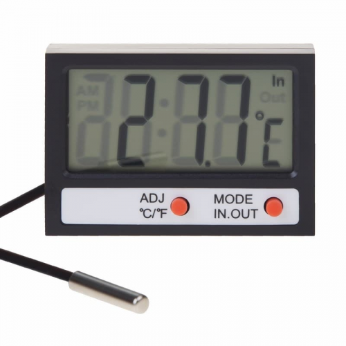 Термометр электронный комнатно-уличный с часами REXANT, 1шт, REXANT, 70-0505