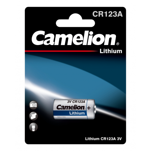 Элемент питания литиевый CR123A BL-1 (блист.1шт) Camelion 1849, 1шт