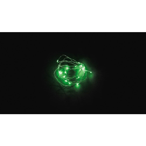 Гирлянда 20 LED зеленый, батарейки 2*АА, IP 20, шнур 0,5м ,CL570, 1шт, Feron, 32366