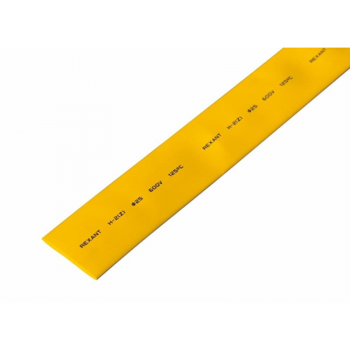 Трубка термоусаживаемая ТУТ нг 25,0/12,5мм, желтая, упаковка 10 шт. по 1м REXANT, 10шт, REXANT, 22-5002