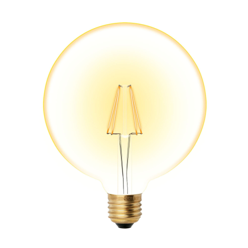 Uniel Led-g125-8w/golden/e27 glv21go лампа светодиодная vintage. форма «шар», золотистая колба. картон. тм uniel, 1шт, UL-00002358